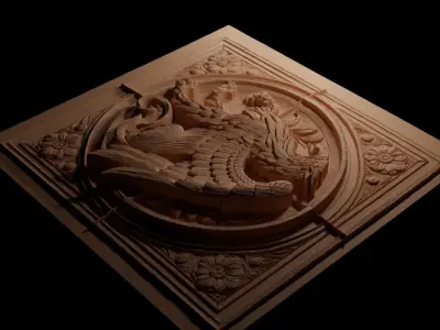 Griffin CNC 3d Print High Relief Sand Casting 3D print model