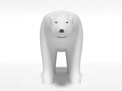 Cartoon Polar Bear 3D model