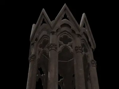 Gothic Pedestal 3D model