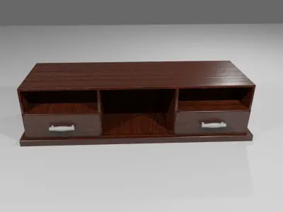 Rack for TV - Living Room - Sala de Estar Low-poly 3D model