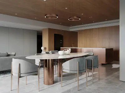 Living interior design Model 3D - 06 3D model 3D model 3D model