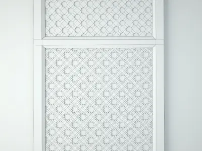 19th Century Moorish Star Carved Window Mirror 3D model