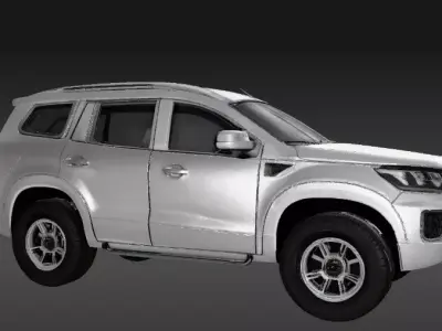 Modern SUV Car 3D Model Low-Poly Game Ready Vehicle Low-poly 3D model