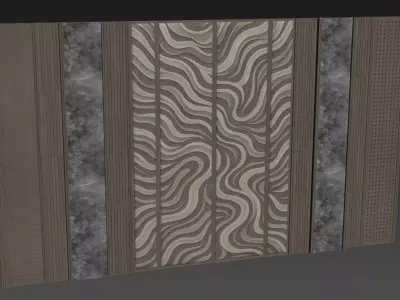 Decorative V83 Wall Panels 3D model