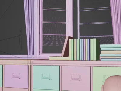 Classic interior design 3D model