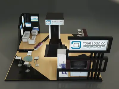 Booth Exhibition Stand a140 3D model