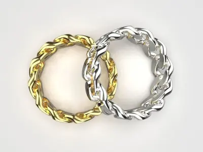 Chain ring in many sizes 3D print model