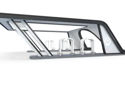 Electric Vehicle Charging Low-poly 3D model