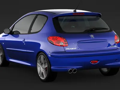 Peugeot 206 GTI 180 3D model