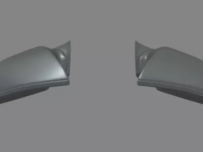 Car Mirror 025 Low-poly 3D model