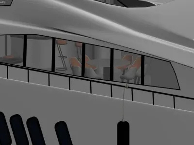 luxury yacht 3D model  3D model