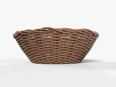 Wicker Basket Low-poly 3D model