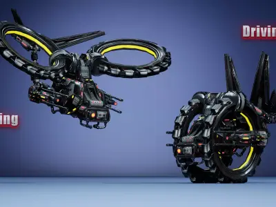 Sci-Fi Drone 04 Low-poly 3D model