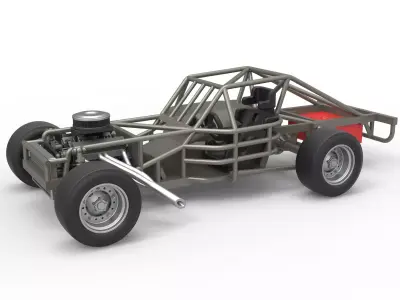 Outlaw Figure 8 Modified stock car Base Scale 1 to 25 3D print model