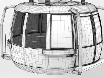 Cableway Car 3 3D model