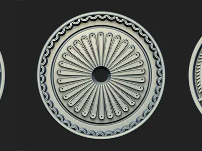 20 Rosette Ceiling Base Mesh Vol 2 Low-poly 3D model