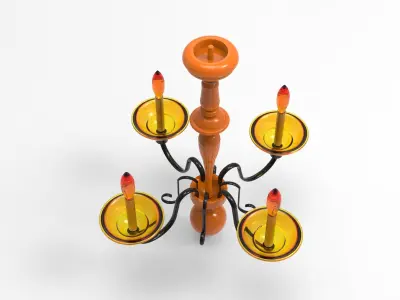 GLASS LAMP Low-poly 3D model