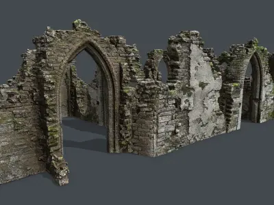 old ruins Low-poly 3D model