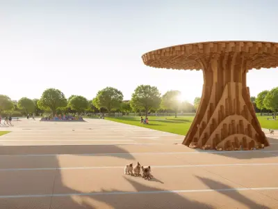 Waffle Structure Palm Tree 3D  3D model