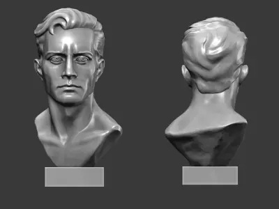 Bust of men 3D print model