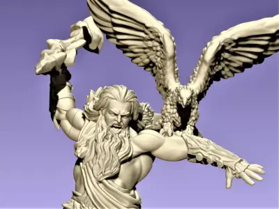 Zeus sculpt 3D print model