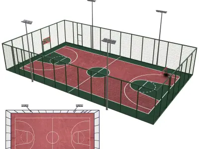 Basketball Field 3D model