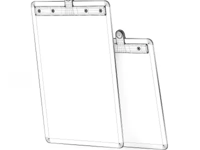 Wooden Clipboard 3D model