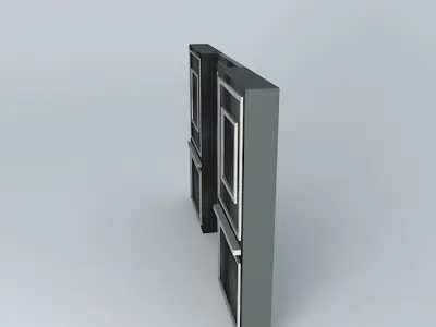 Black wall Free 3D model