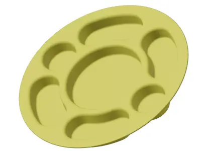 Plastic Deluxe Partition Plate 3D model