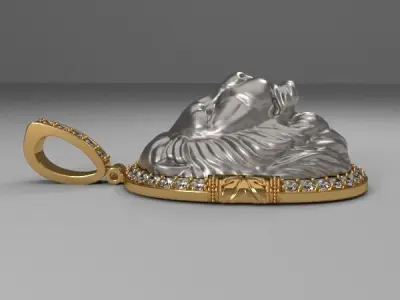 lion pendant Free 3D print model