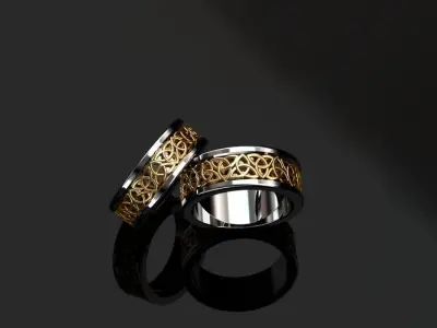 Rings celtic wedding 3D print model