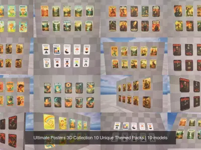 Ultimate Posters 3D Collection 10 Unique Themed Packs