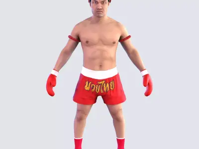 Thai Boxer B 3D model