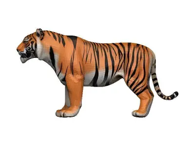 Tiger Low-poly 3D model 8