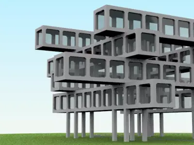 Vierendiel frame model 3D model