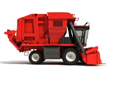 Cotton Picker Harvester 3D model