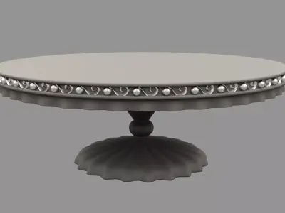 European style  dining table  table  wooden table 3D model