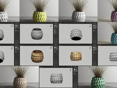 20 vase pot 3d print pack collection