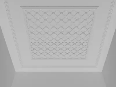 Decorative False Ceiling Panel 3D Model 3D model