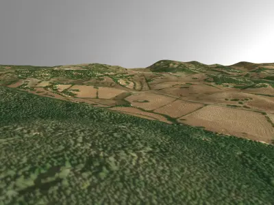 Valley Farming in Southern Spain Free 3D model