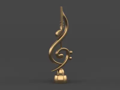 Music Notes 3D model