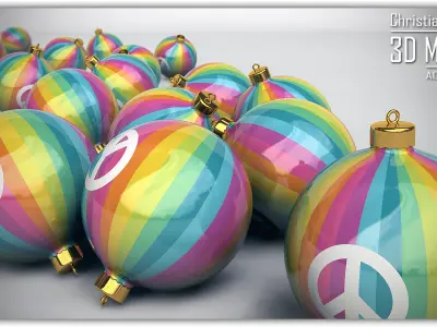 Christmas Ball - Peace 3D model