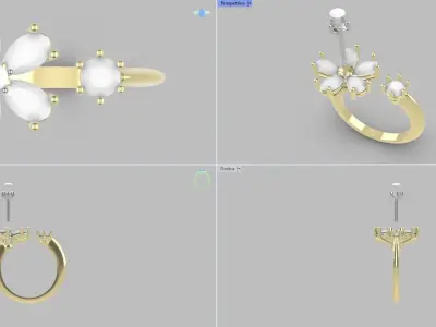 RING FLOWER 3D print model