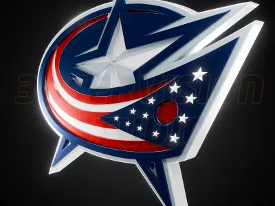 Columbus Blue Jackets logo - Cinematic - 3D print 3D model