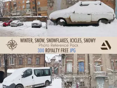 Reference Pack  Winters Snow Cars Trees Snowflakes icicles Texture