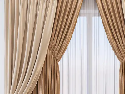 Set 69 Curtains 3D model