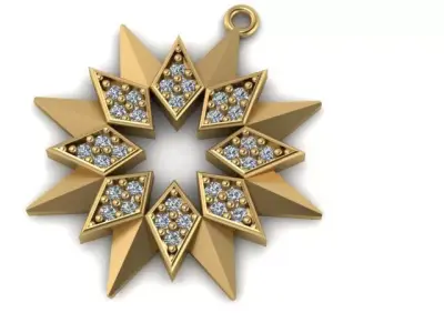 Starburst pendant Free 3D model