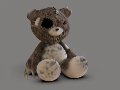 Evil Teddy Low-poly 3D model