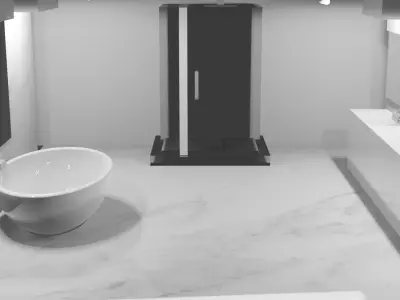 Bathroom with bathtub and sink Free 3D model