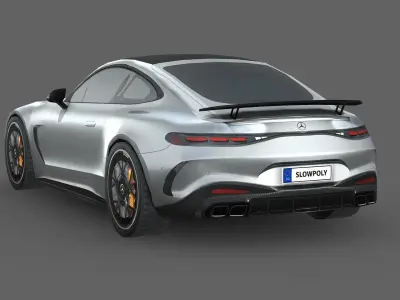 Mercedes-Benz AMG GT Coupe 2024 Low-poly 3D model
